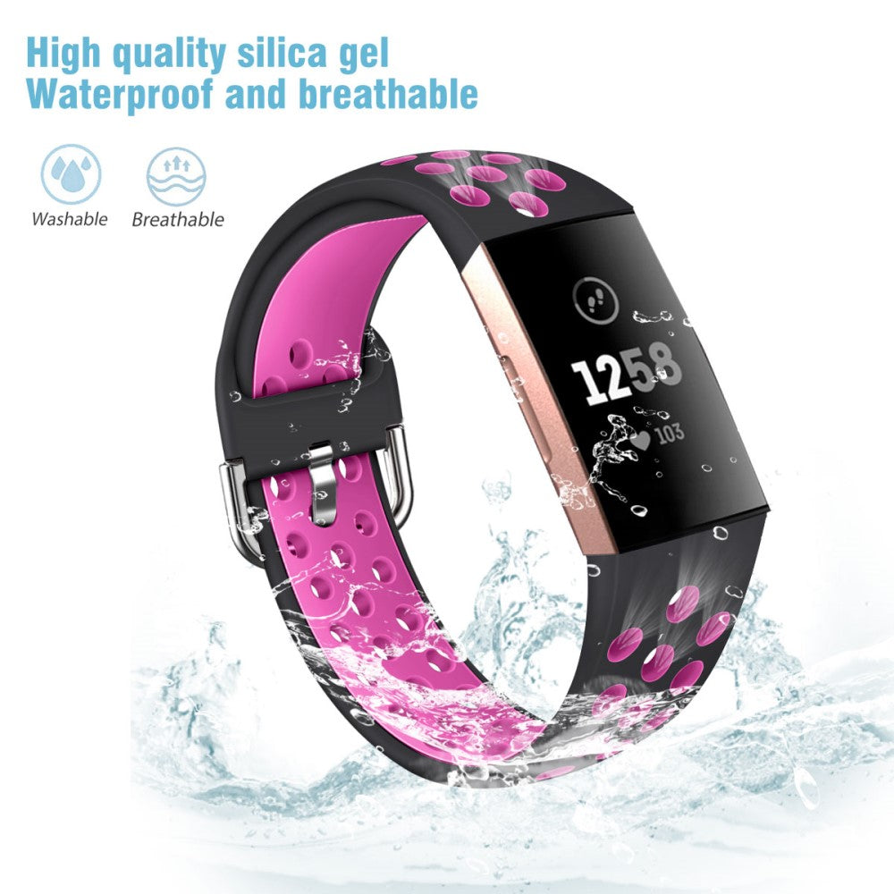 Fitbit Charge 3 / Fitbit Charge 4 Silicone Universel Strap - Pink#serie_10