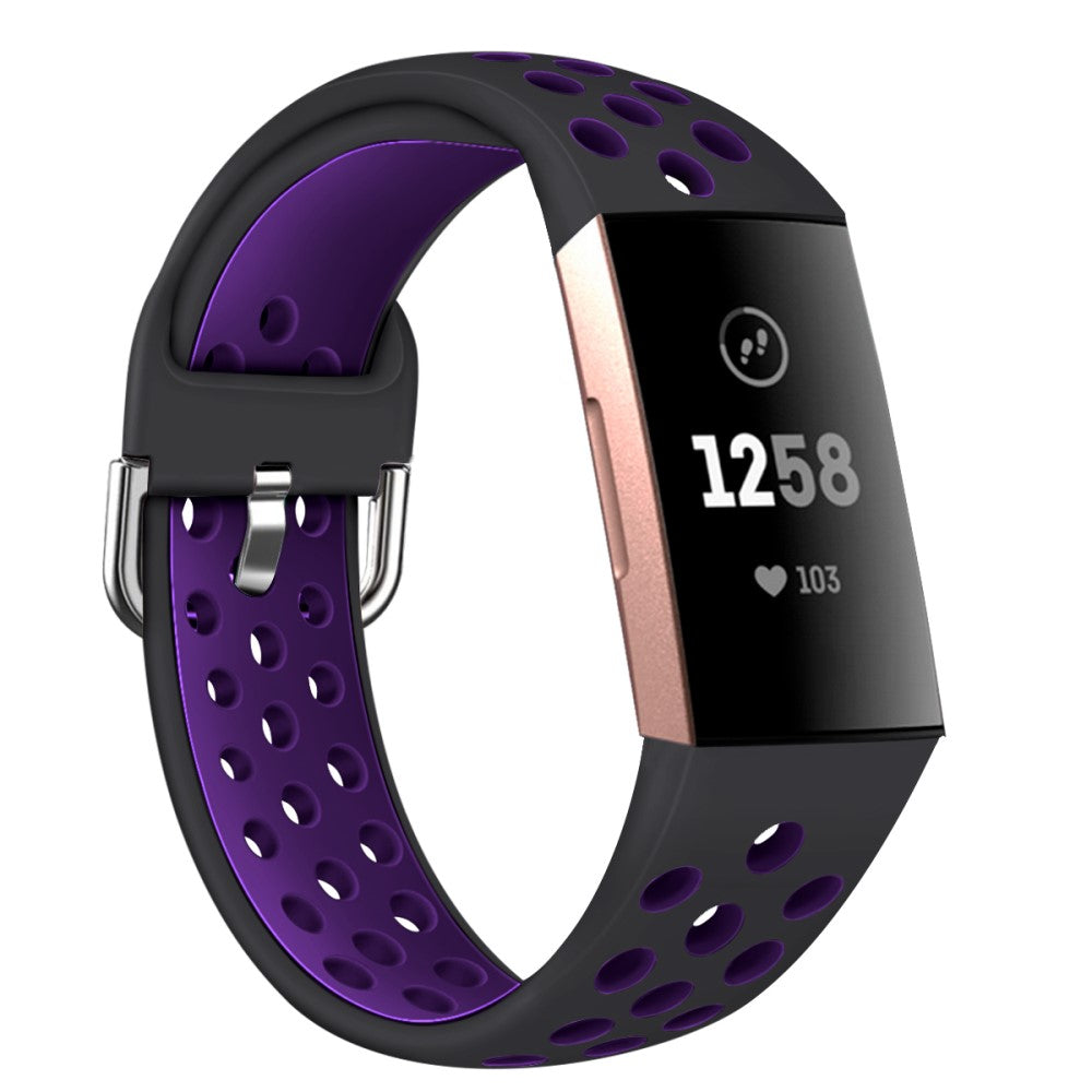 Fitbit Charge 3 / Fitbit Charge 4 Silicone Universel Strap - Purple#serie_11