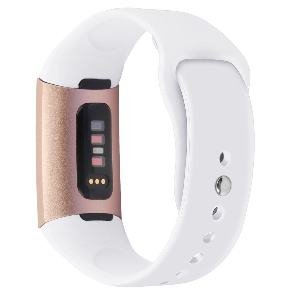 Fitbit Charge 3 / Fitbit Charge 4 Silicone Universel Strap - White#serie_2