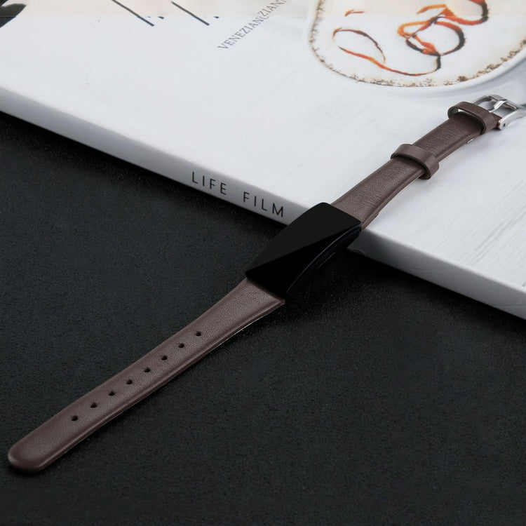 Incredibly Cool Fitbit Inspire 1 Genuine Leather Strap - Silver#serie_6