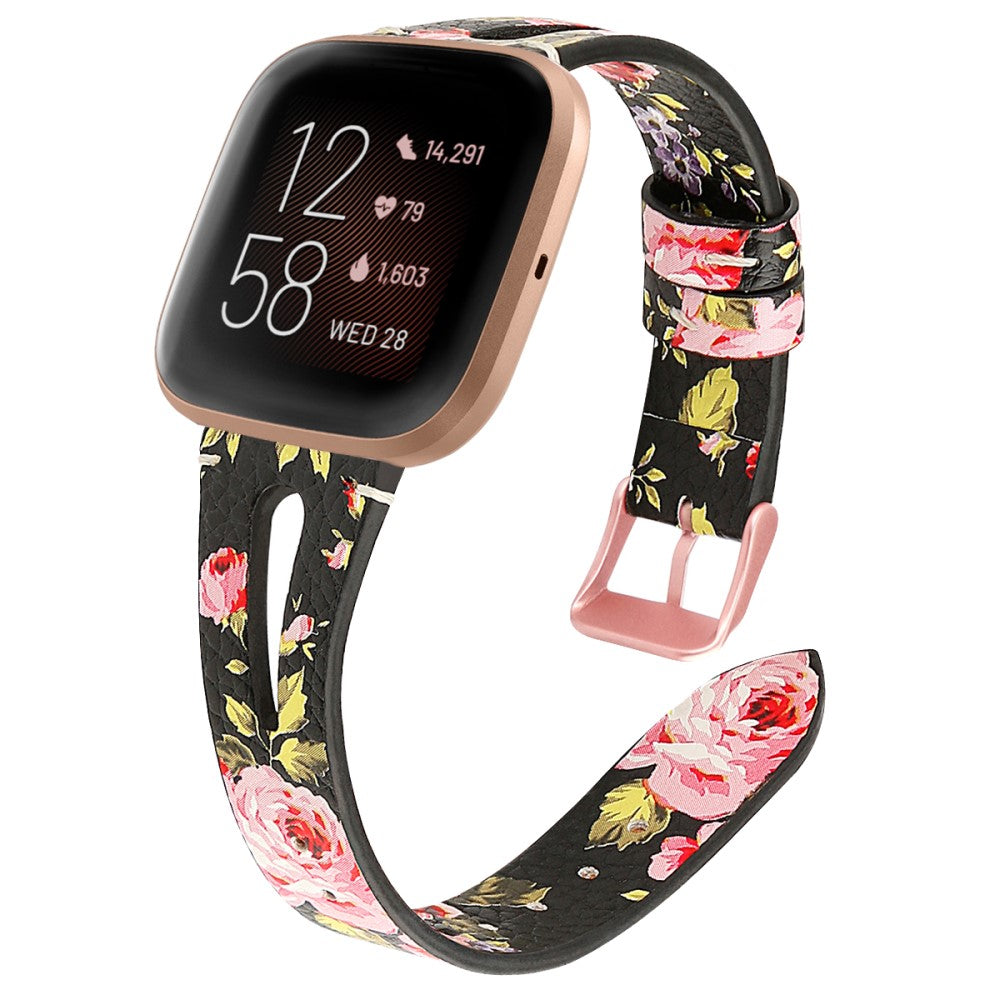 Mega Fashionable Fitbit Versa 3 Genuine Leather Strap - Pink#serie_5