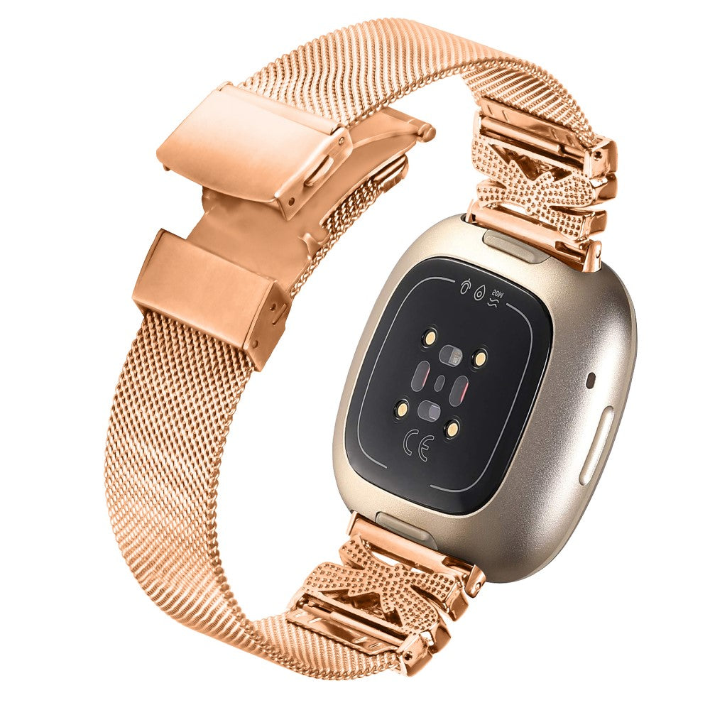 Sweet Fitbit Versa 4 / Fitbit Sense 2 Metal Universel Strap - Pink#serie_2