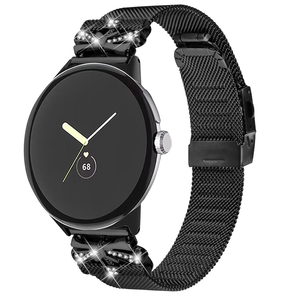 Google Pixel Watch / Google Pixel Watch 2 Metal Universel Strap - Black#serie_035