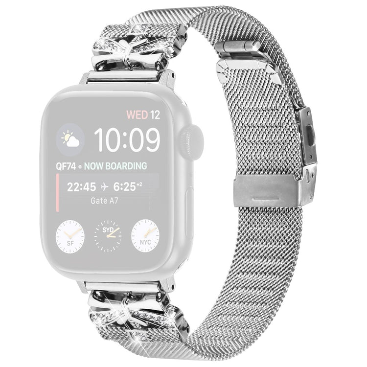 Nice Apple Smartwatch Metal And Rhinestone Universel Strap - Silver#serie_357