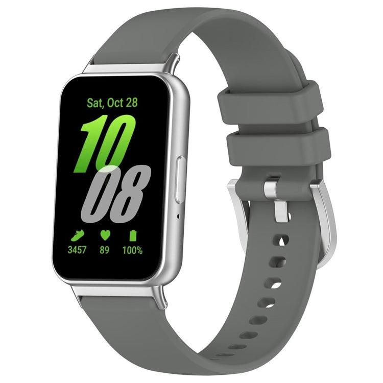 Very Comfortable Samsung Galaxy Fit 3 Silicone Strap - Silver#serie_7