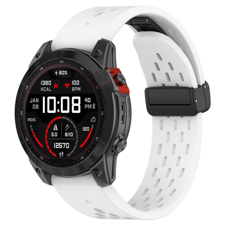 Mega Comfortable Garmin Smartwatch Silicone Universel Strap - White#serie_2