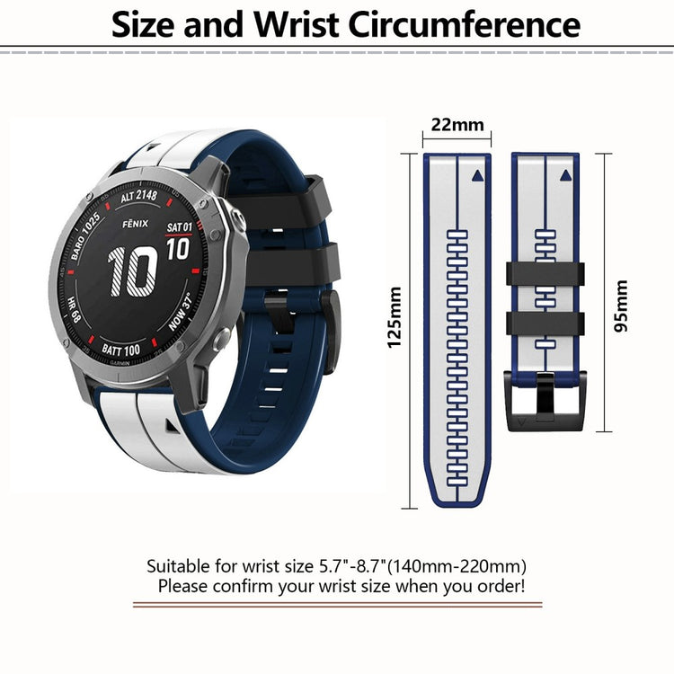 Very Stylish Garmin Smartwatch Silicone Universel Strap - Silver#serie_8