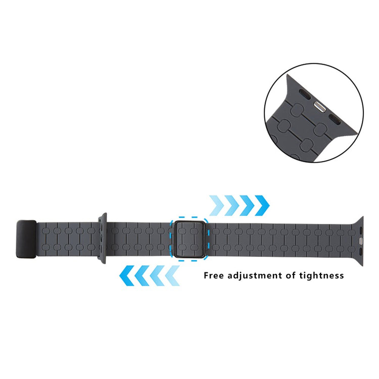 Stylish Apple Smartwatch Silicone Universel Strap - Black#serie_1