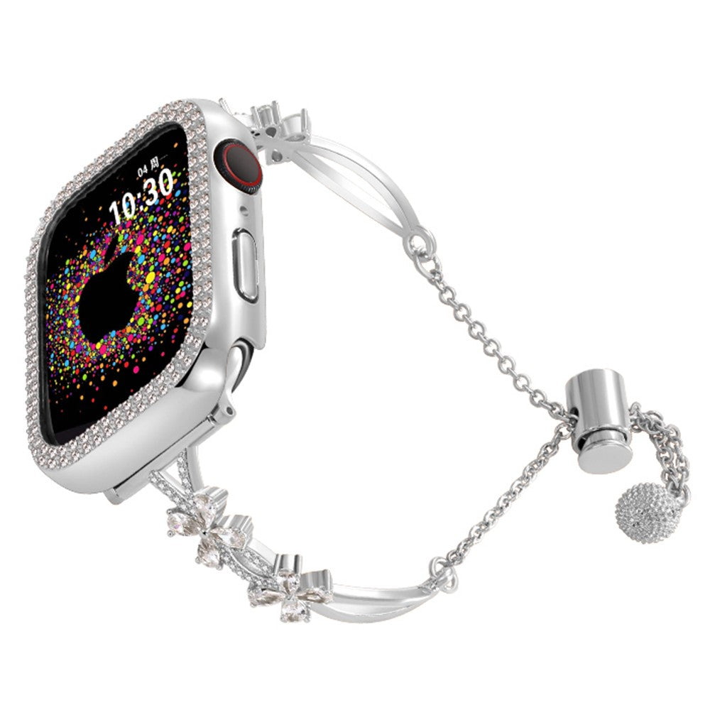 Super Sweet Apple Smartwatch Rhinestone Universel Strap - Silver#serie_4