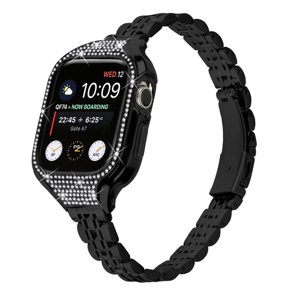 Really Fancy Apple Smartwatch Rhinestone Universel Strap - Black#serie_1