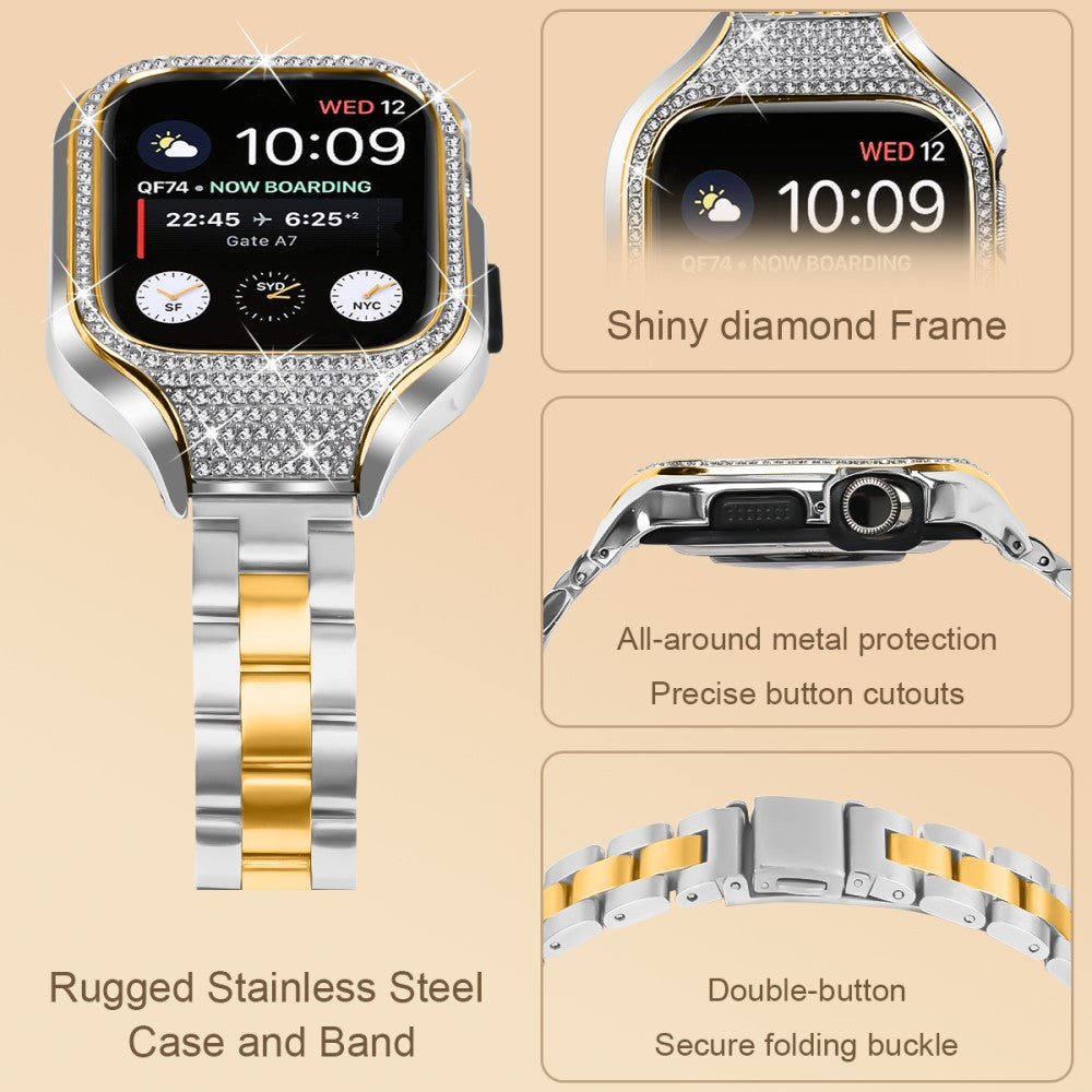 Super Elegant Apple Smartwatch Rhinestone Universel Strap - Gold#serie_2