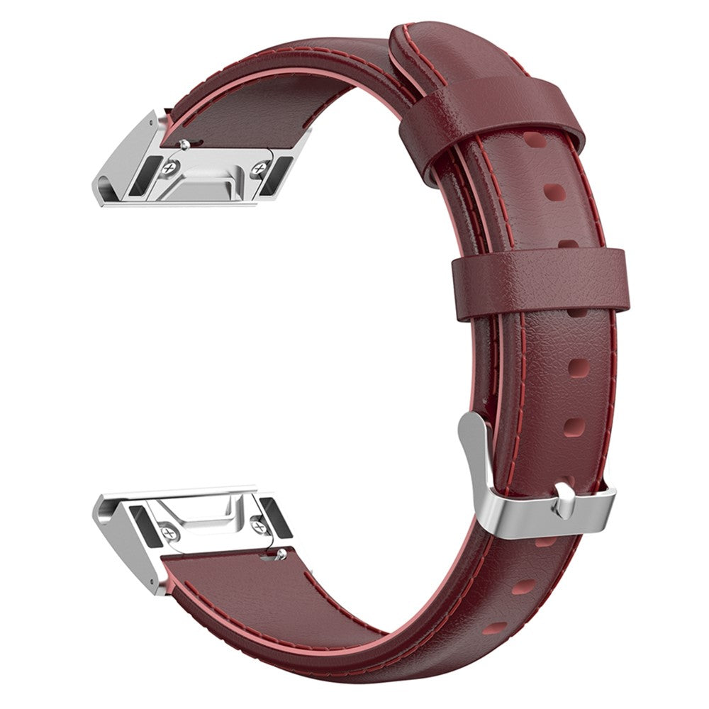 Excellent Garmin Smartwatch Genuine Leather Universel Strap - Red#serie_6