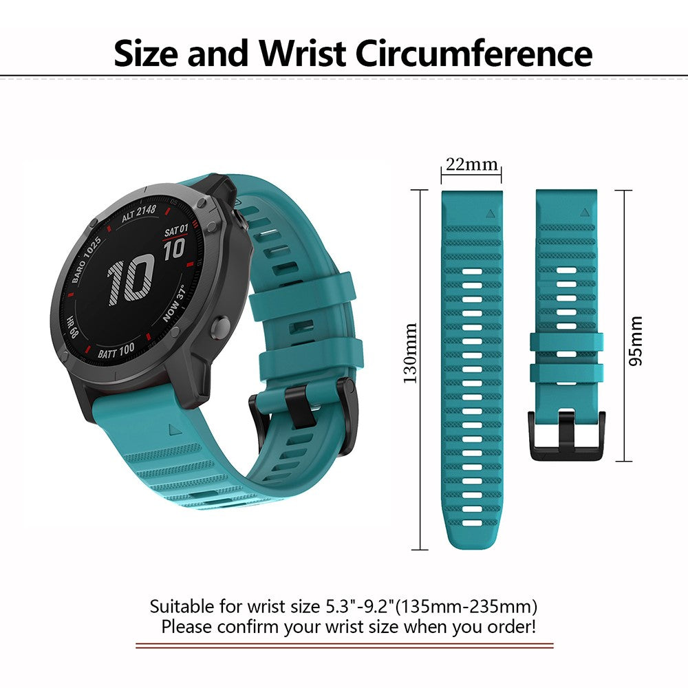 Super Nice Garmin Smartwatch Silicone Universel Strap - Blue#serie_12