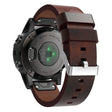 Super Slidstærk Ægte Læder Universal Rem passer til Garmin Smartwatch
