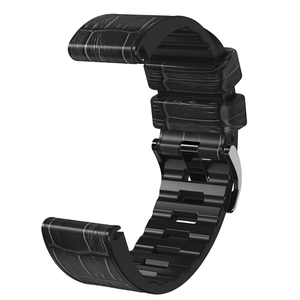 Very Stylish Garmin Smartwatch Silicone Universel Strap - Black#serie_1