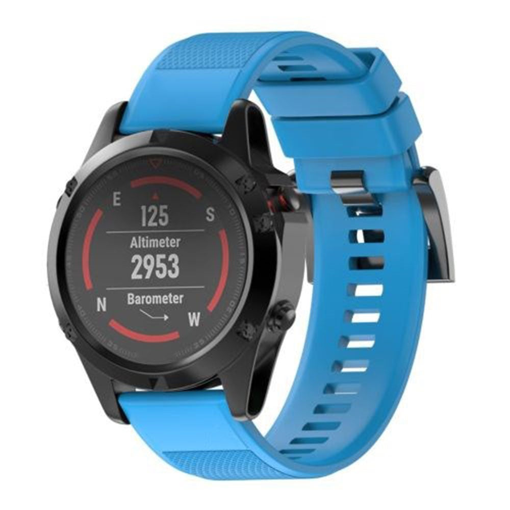 Super Durable Garmin Smartwatch Silicone Universel Strap - Blue#serie_14