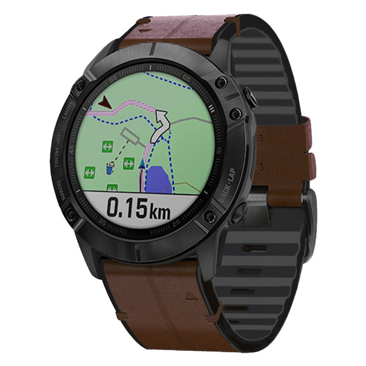 Super Pleasant Garmin Smartwatch Silicone Universel Strap - Brown#serie_2