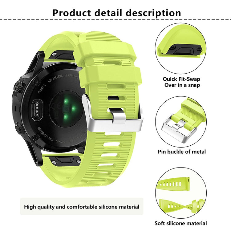 Cool Garmin Smartwatch Silicone Universel Strap - Green#serie_9