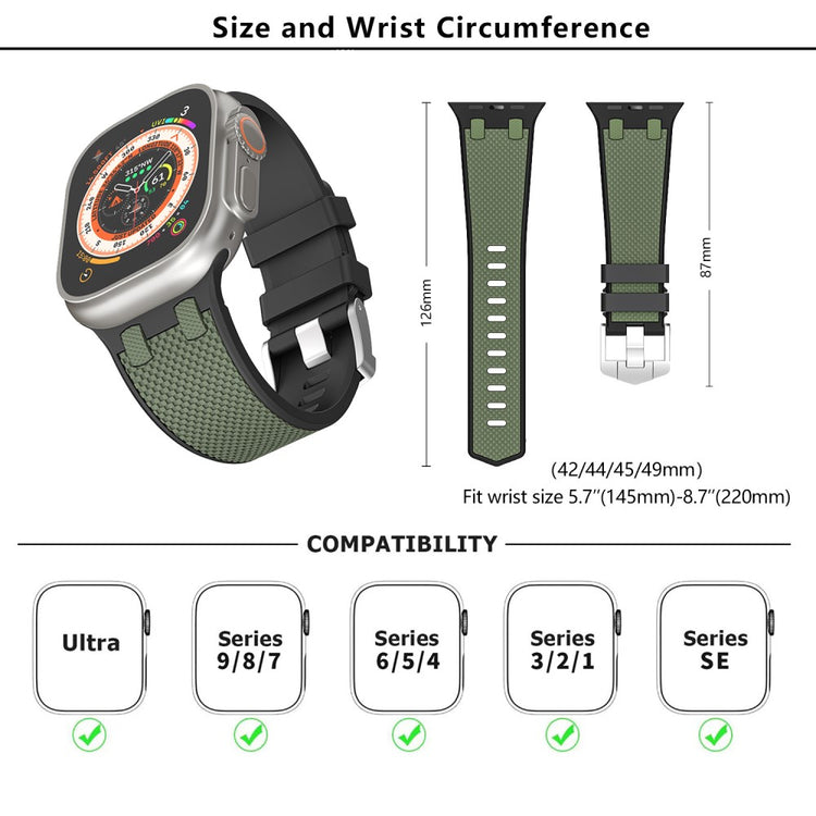 Very Fashionable Apple Smartwatch Silicone Universel Strap - Green#serie_1