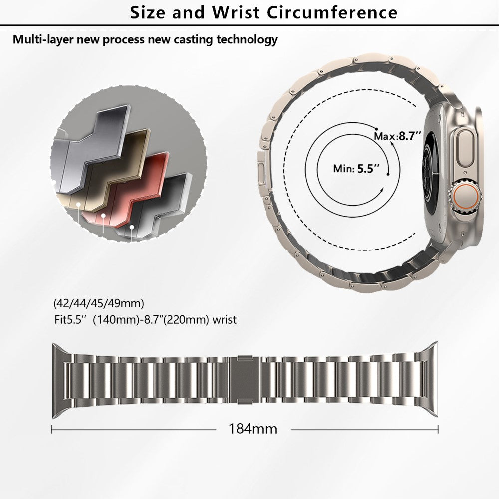 Very Cool Apple Smartwatch Metal Universel Strap - Silver#serie_3