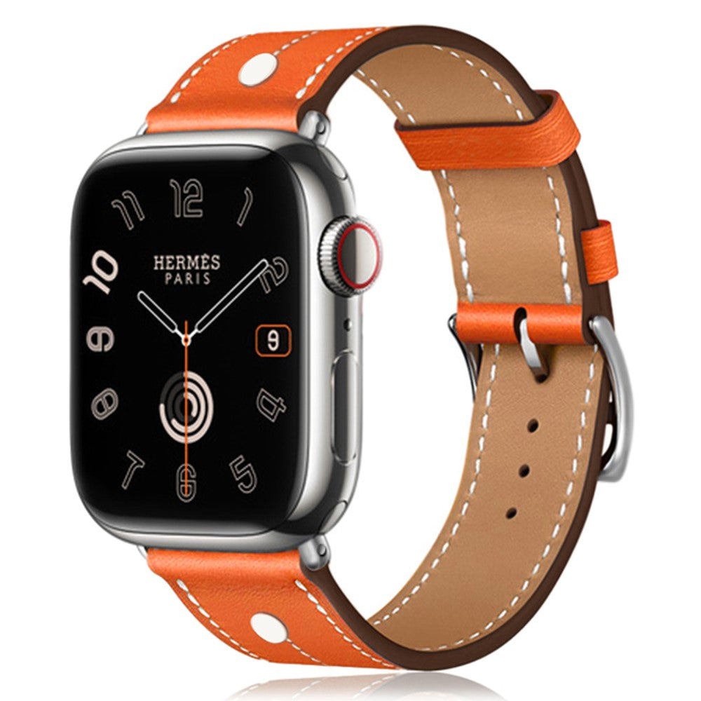 Excellent Apple Smartwatch Genuine Leather Universel Strap - Orange#serie_7