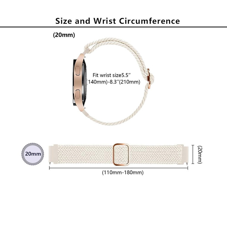 Really Fancy Samsung Smartwatch Nylon Universel Strap - White#serie_1