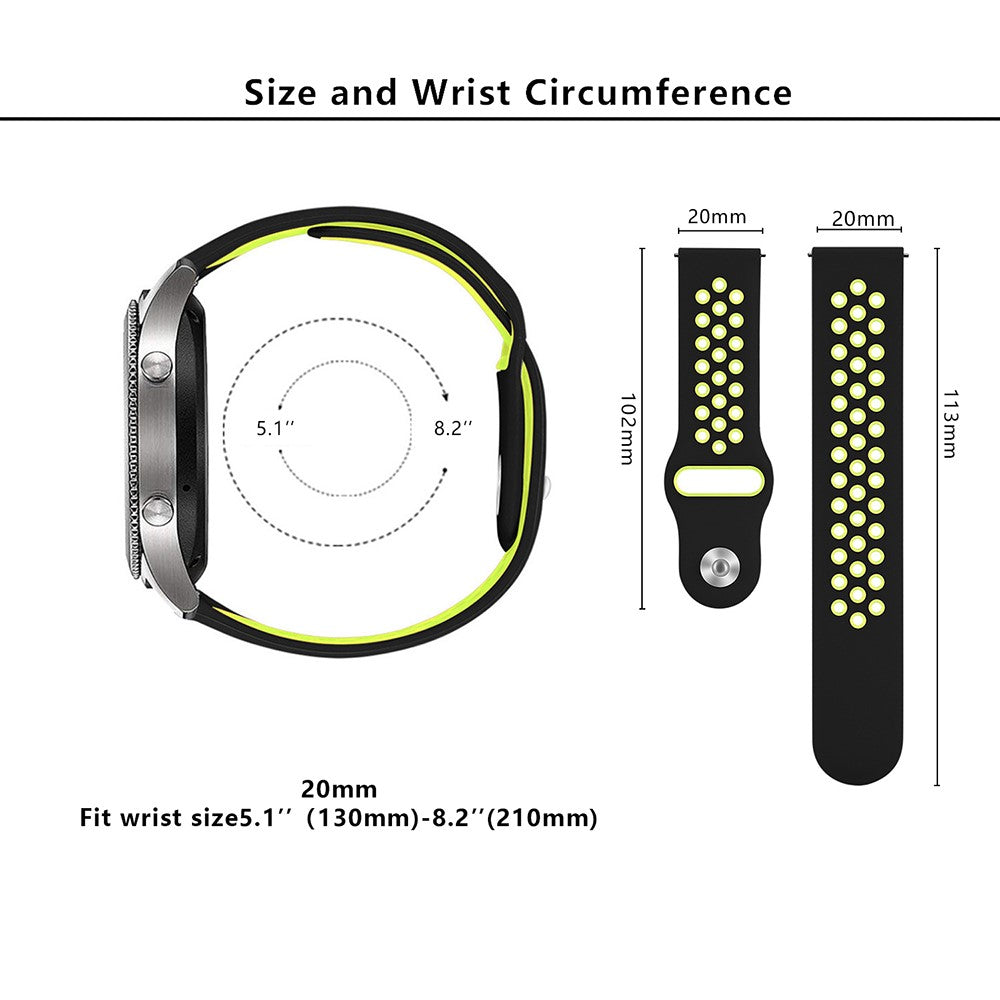 Absolutely Cool Samsung Smartwatch Silicone Universel Strap - Silver#serie_10