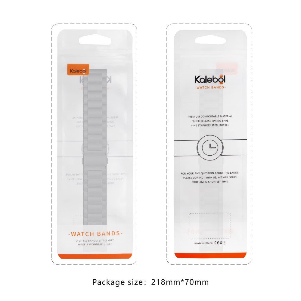 KALEBOL KLB-SZBXG-001 For Fitbit Charge 5 Watchband 3-Bead Stainless Steel Strap - Silver#serie_4