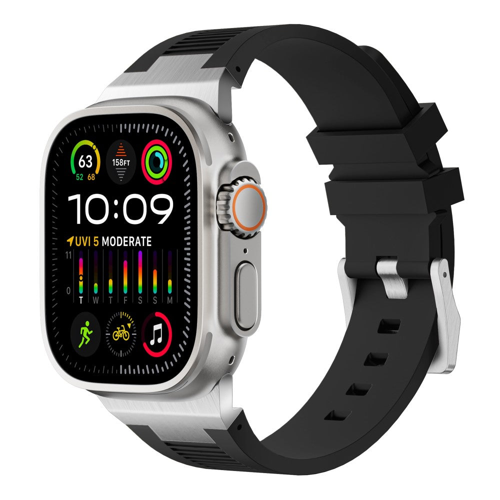 Super Cool Apple Smartwatch Silicone Universel Strap - Black#serie_12