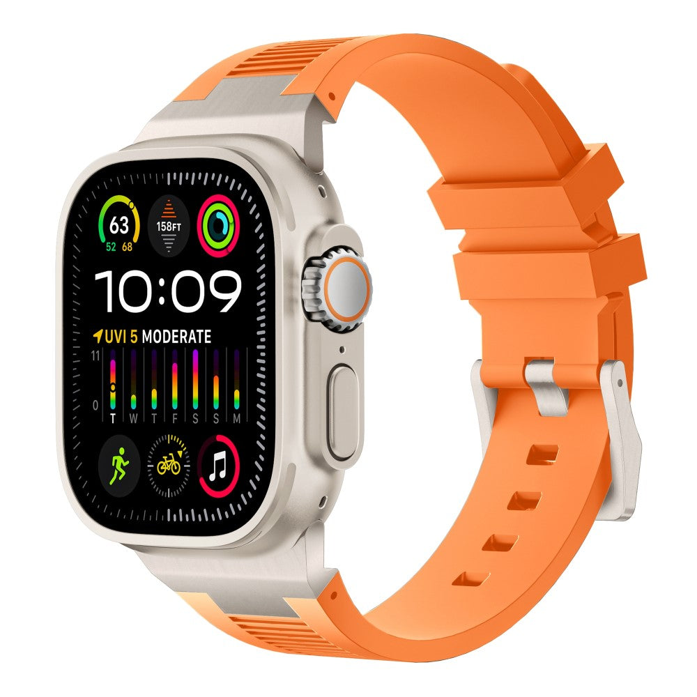 Remarkably Neat Apple Smartwatch Silicone Universel Strap - Orange#serie_6