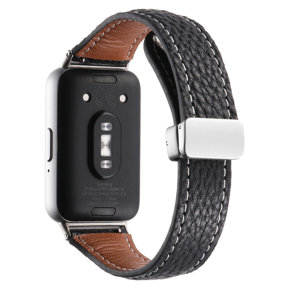 Super Pleasant Samsung Galaxy Fit 3 Genuine Leather Strap - Black#serie_1