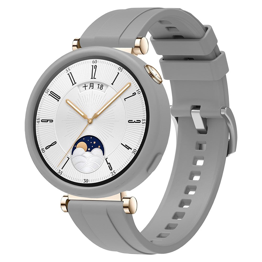 Absolutely Agreeable Huawei Watch GT 4 41mm Silicone Strap - Silver#serie_6