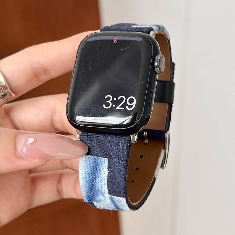 Super Nice Apple Smartwatch Pu Leather Universel Strap - Blue#serie_3