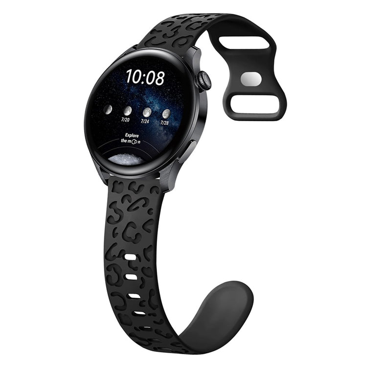 Incredibly Pleasant Smartwatch Silicone Universel Strap - Black#serie_1