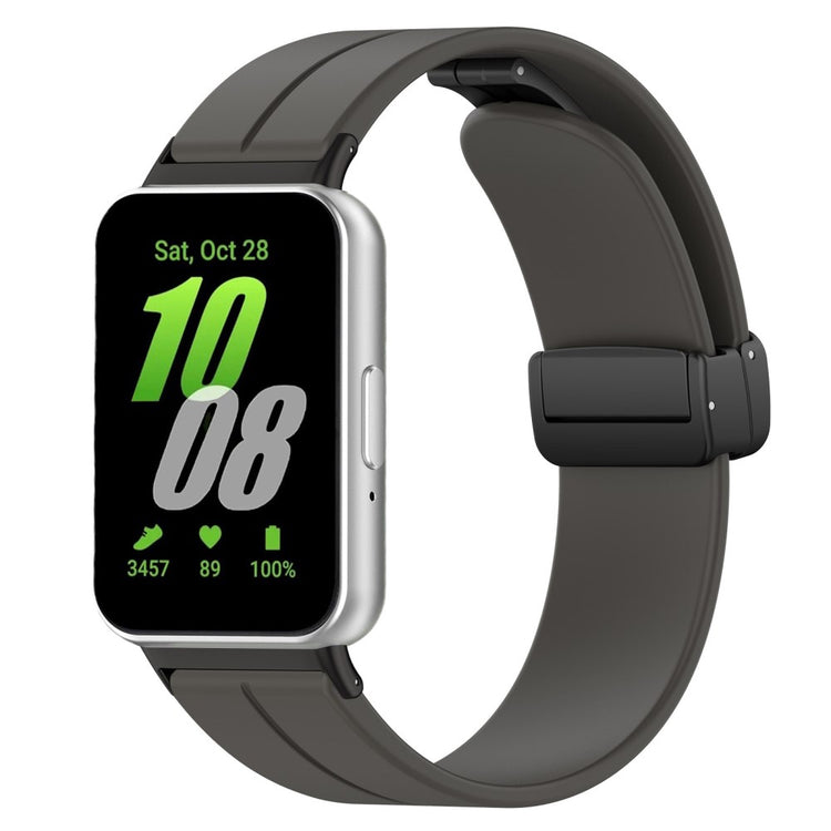 Super Comfortable Samsung Galaxy Fit 3 Silicone Strap - Silver#serie_14