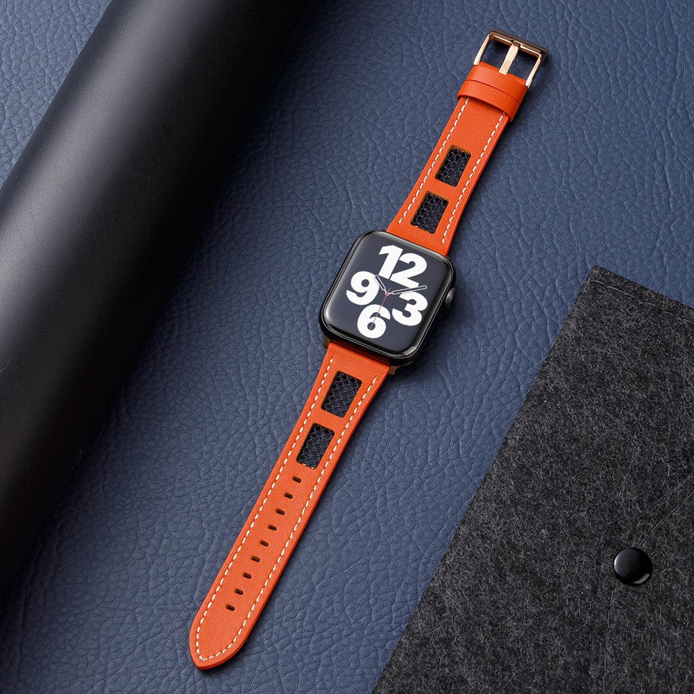 Exquisite Apple Smartwatch Genuine Leather Universel Strap - Orange#serie_3