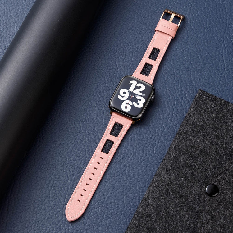 Super Cool Apple Smartwatch Genuine Leather Universel Strap - Pink#serie_4