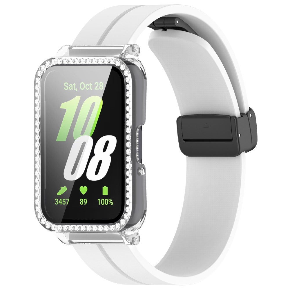 Great Samsung Galaxy Fit 3 Glass Strap - White#serie_2