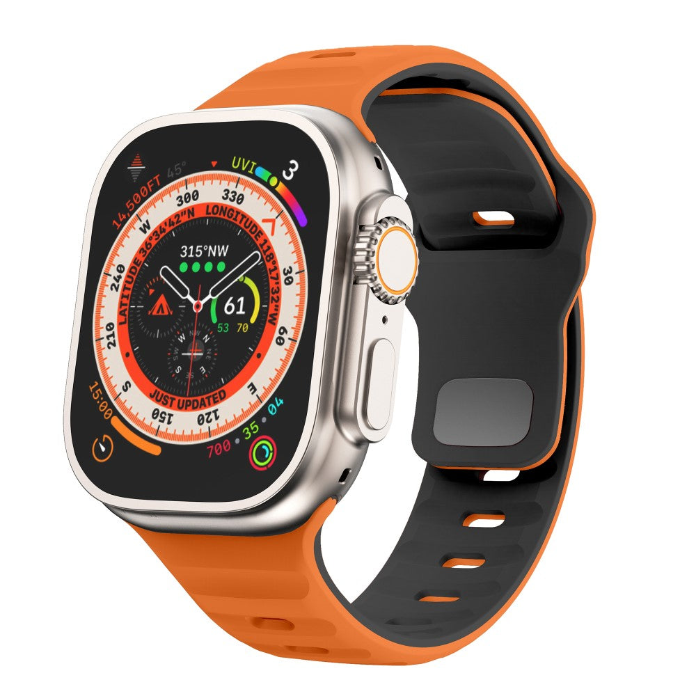 Tough Apple Smartwatch Silicone Universel Strap - Orange#serie_1