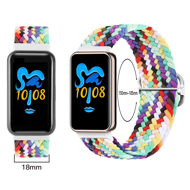 Honor Band 9 Braided Watch Band Adjustable Nylon Stretchy Sport Replacement Strap - Official Rainbow#serie_1