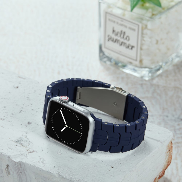 Super Agreeable Apple Smartwatch Silicone Universel Strap - Blue#serie_9