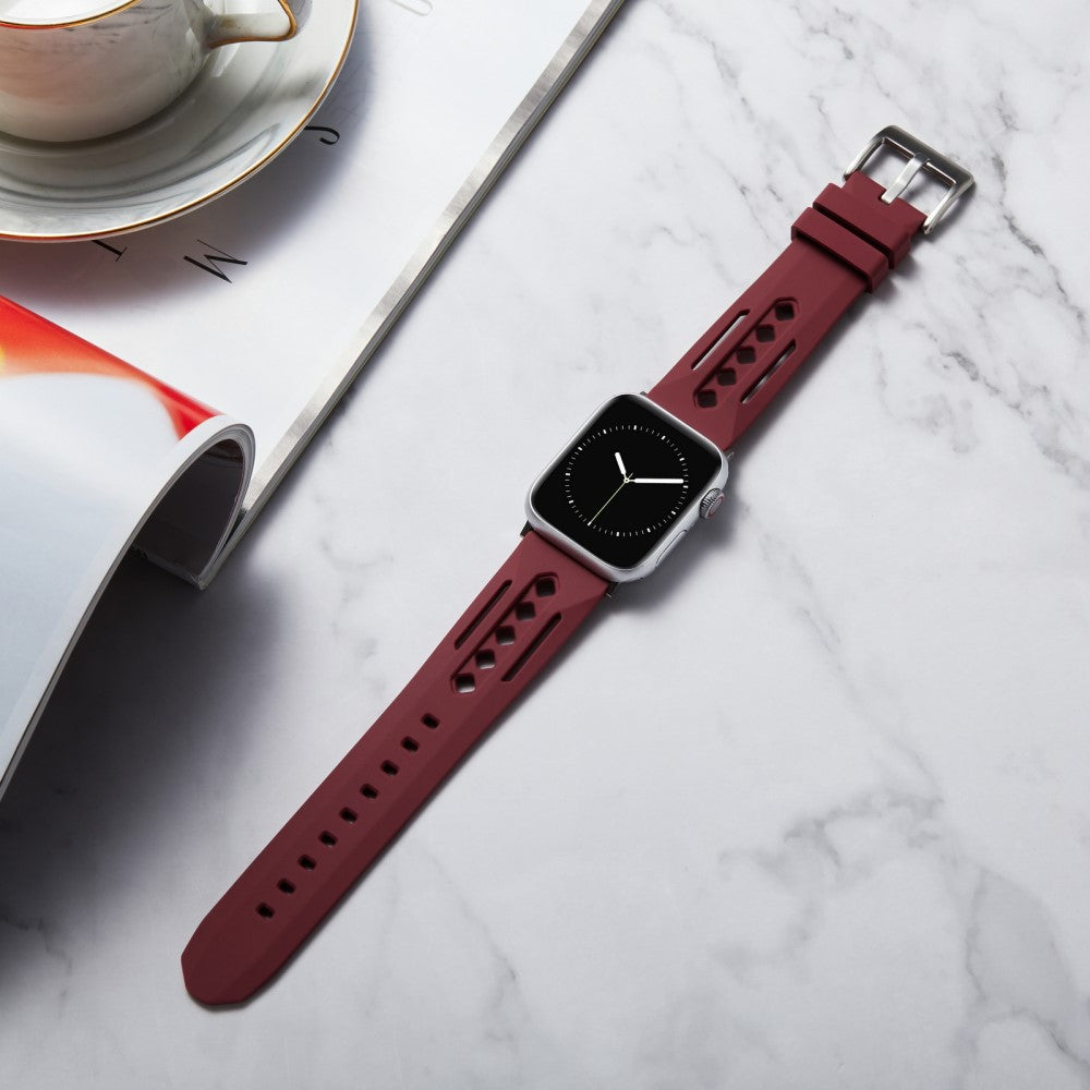 Durable Apple Smartwatch Silicone Universel Strap - Red#serie_1