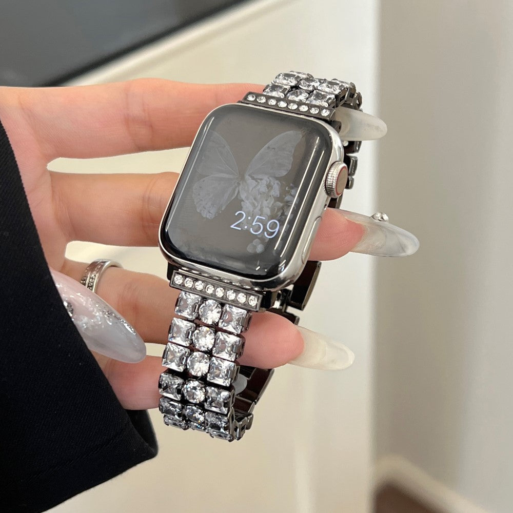 Timeless Apple Smartwatch Rhinestone Universel Strap - Black#serie_1