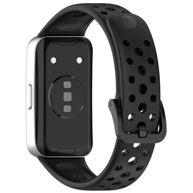 Huawei band 9 / 9 NFC / 8 / 8 NFC Breathable Holes Replacement bandsilicone Watch Strap - Black#serie_1