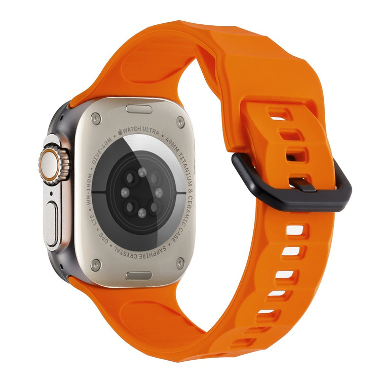 Apple Watch Ultra 2 Ultra 49mm / 9 8 7 45mm / 6 5 4 SE (2022) SE (2023) SE 44mm / 3 2 1 42mm Silicone Watch Strap - Orange#serie_1