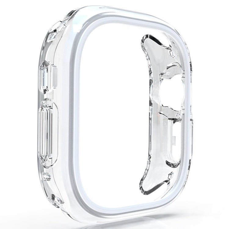 Apple Watch Series 7 / 8 / 9 45mm Hollow-Out Bump Resistant+Flexible Protection Cover Watch Frame Case - White#serie_1