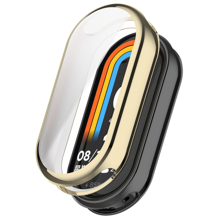 Xiaomi Smart Band 8 / Mi Band 9 / 9 NFC Electroplating Full Protection Cover Flexible Watch Frame Case - Gold#serie_1