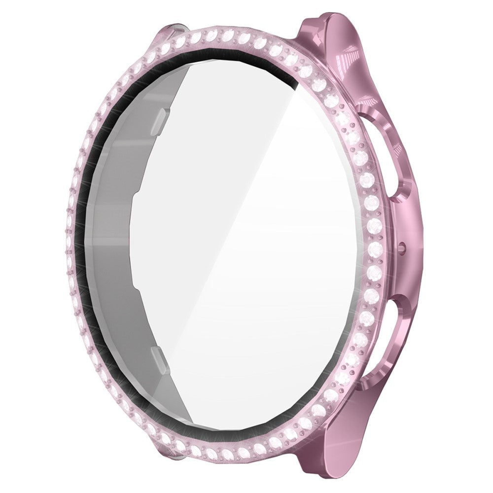 ENKAY HAT PRINCE Samsung Galaxy Watch7 40mm Bump Resistant Case Rhinestone Decor Watch Cover with Screen Film - Pink#serie_2