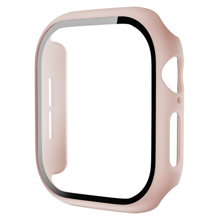 Apple Watch Series 10 46mm Protective Case All-Around Hard Bump Resistant Watch Cover with Tempered Glass Film - Matte Pink#serie_5