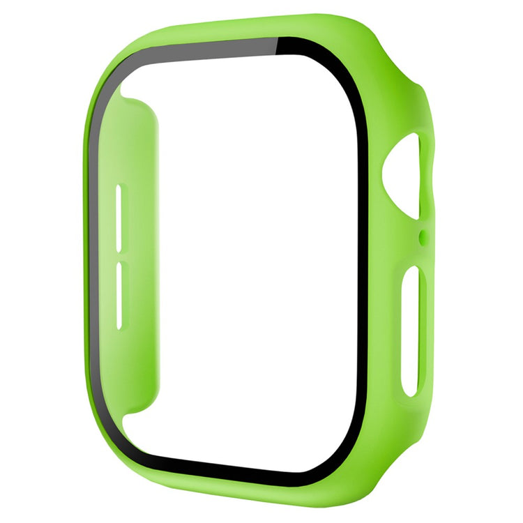 Apple Watch Series 10 42mm Protective Case All-Around Hard Bump Resistant Watch Cover with Tempered Glass Film - Fluorescent Green#serie_12